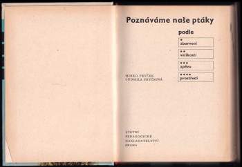 Mirko Fryček: Poznáváme naše ptáky