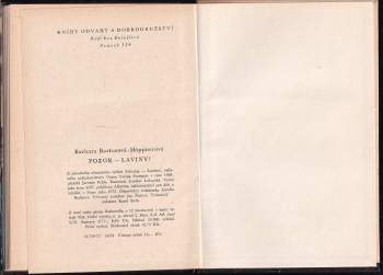 Barbara Bartos-Höppner: Pozor - laviny!