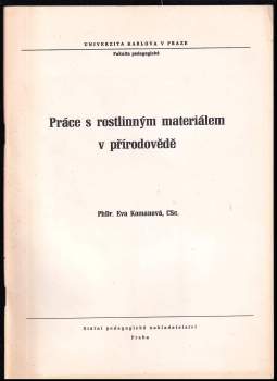 Práce s rostlinným materiálem v přírodovědě