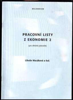Pracovní listy z ekonomie 2