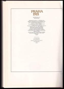 Miroslav Honzík: Praha 1921 ; Vzpomínky, fakta, dokumenty