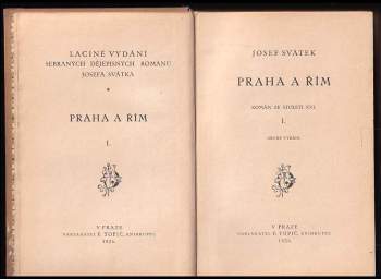 Josef Svátek: Praha a Řím