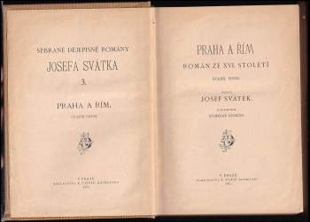 Josef Svátek: Praha a Řím