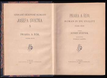 Josef Svátek: Praha a Řím