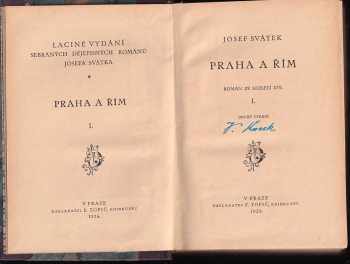 Josef Svátek: Praha a Řím