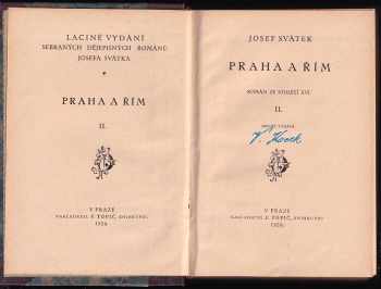 Josef Svátek: Praha a Řím
