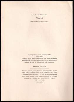 Jaroslav Seifert: Praha