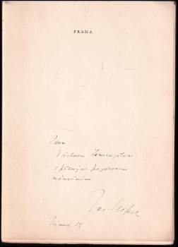 Jaroslav Seifert: Praha