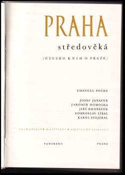 Emanuel Poche: Praha středověká