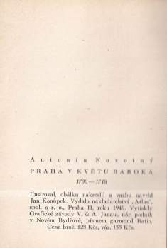 Antonín Novotný: Praha v květu baroka