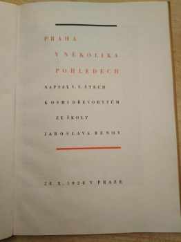 V. V Štech: Praha v několika pohledech