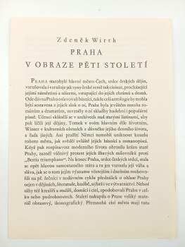 Zdeněk Wirth: Praha v obrazech pěti století