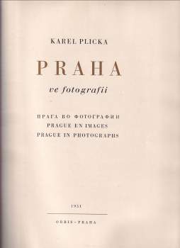 Karel Plicka: Praha ve fotografii