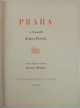 Karel Plicka: Praha ve fotografii Karla Plicky