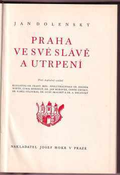Antonín Dolenský: Praha ve své slávě i utrpení