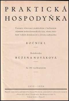 Sína Drahorádová-Lvová: Praktická hospodyňka Ročník I+II