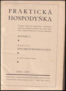 Sína Drahorádová-Lvová: Praktická hospodyňka Ročník II+III