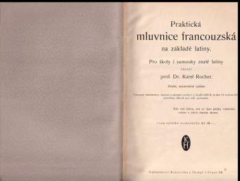 Karel Skála: Praktická mluvnice francouzská na základě latiny
