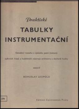 Praktické tabulky instrumentační
