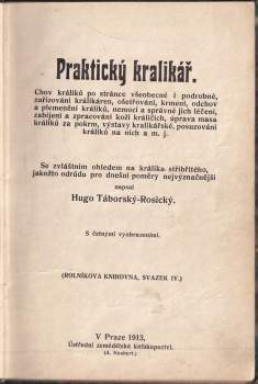 Hugo Táborský-Rosický: Praktický kralikář