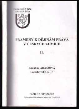Prameny k dějinám práva v českých zemích