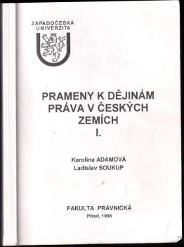 Prameny k dějinám práva v českých zemích