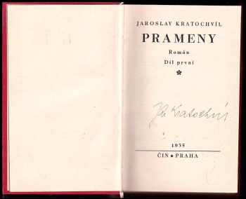 Jaroslav Kratochvíl: Prameny