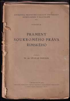Otakar Sommer: Prameny soukromého práva římského