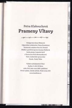 Petra Klabouchová: Prameny Vltavy