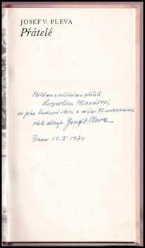 Josef Věromír Pleva: Přátelé