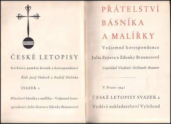 Julius Zeyer: Přátelství básníka a malířky