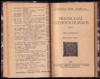 Karel Jeřábek: Pravda a lež o českých dějinách I. - II. + Mravní výchova a škola - SVÁZÁNO V JEDNOM SVAZKU