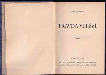 Marie Kyzlinková: Pravda vítězí