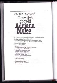 Sue Townsend: Pravdivá zpověď Adriana Molea