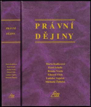 Marta Kadlecová: Právní dějiny