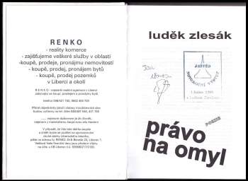 Luděk Zlesák: Právo na omyl