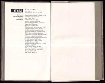 Rex Stout: Právo na smrt