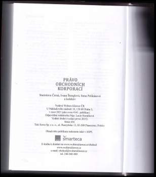 Ivana Štenglová: Právo obchodních korporací