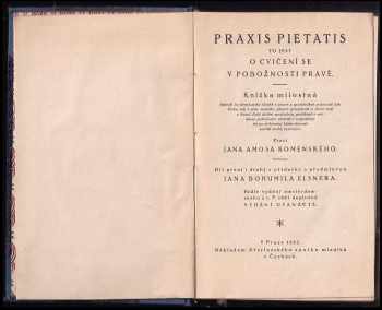 Jan Amos Komenský: Praxis pietatis, to jest, O cvičení se v pobožnosti pravé