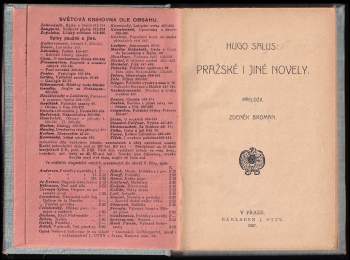 Hugo Salus: Pražské i jiné novely