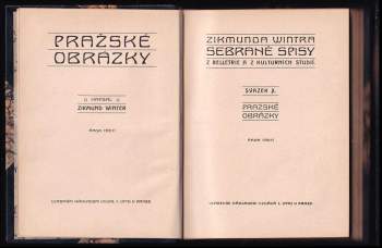 Zikmund Winter: Pražské obrázky