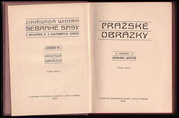 Zikmund Winter: Pražské obrázky