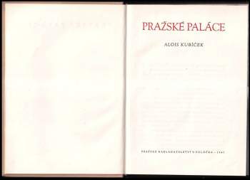Alois Kubíček: Pražské paláce