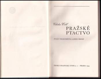 Veleslav Wahl: Pražské ptactvo