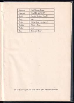 Vladimír Němec: Pražské varhany