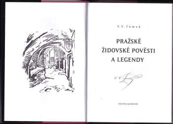 Vratislav Václav Tomek: Pražské židovské pověsti a legendy