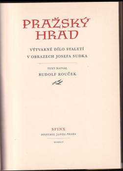 Josef Sudek: Pražský hrad