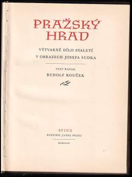 Rudolf Rouček: Pražský hrad