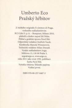 Umberto Eco: Pražský hřbitov