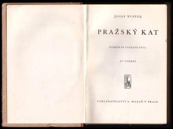 Josef Svátek: Pražský kat